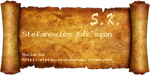 Stefanovics Kászon névjegykártya